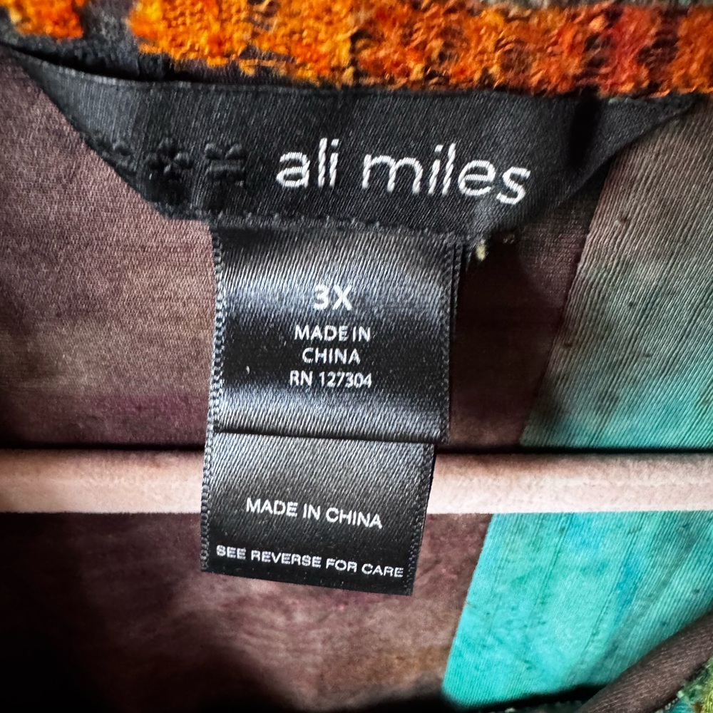 Women's Multicolor Sweater Ali Miles 3x - Picture 2 of 2